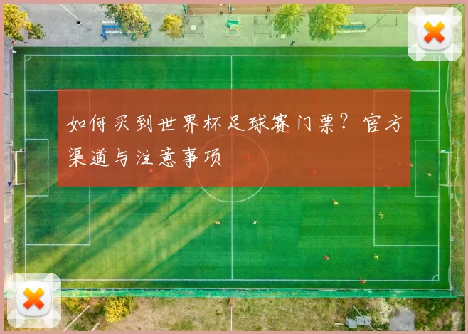 如何买到世界杯足球赛门票?官方渠道与注意事项